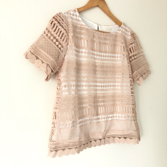 Adiva Crochet Short Sleeve Top - Picture 5 of 6